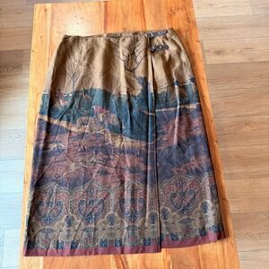 Lauren Ralph Lauren Vintage 90's Equestrian Fox Hunt Wool Blend Skirt Size 20W